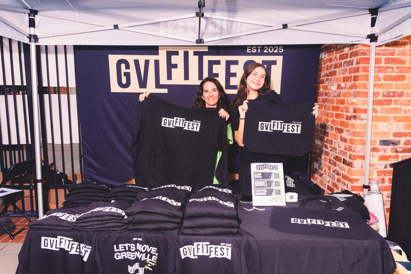 GVL FIT FEST merch booth