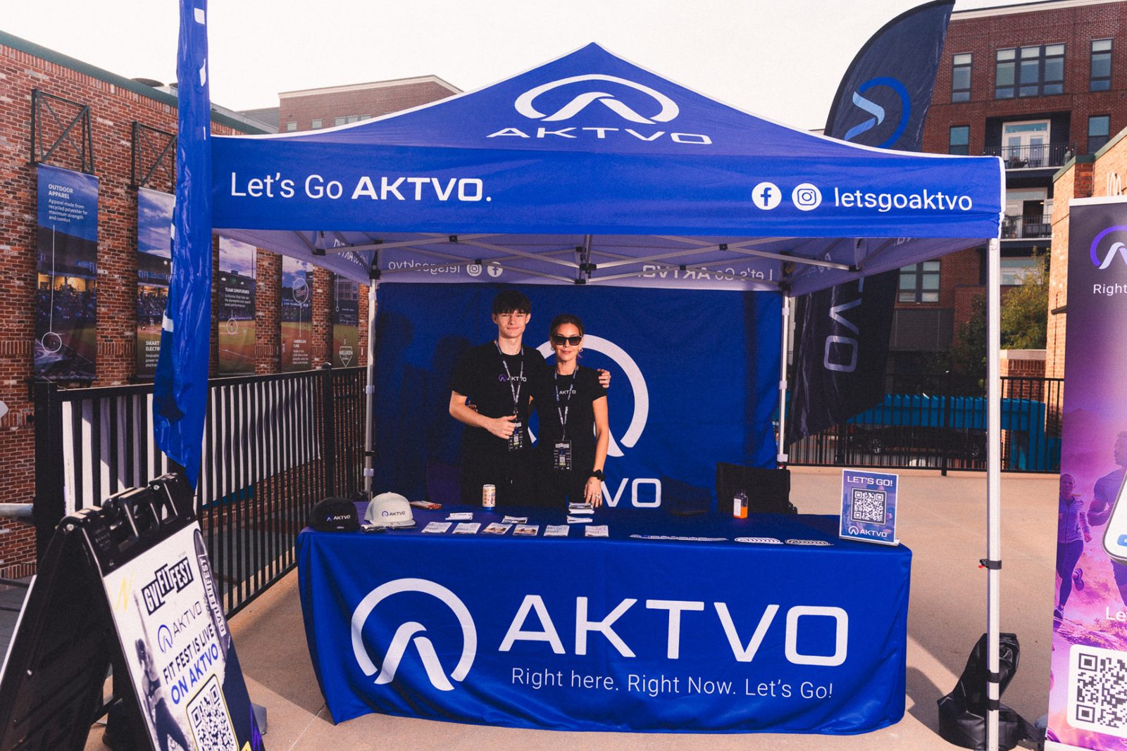 AKTVO vendor booth at GVL FIT FEST