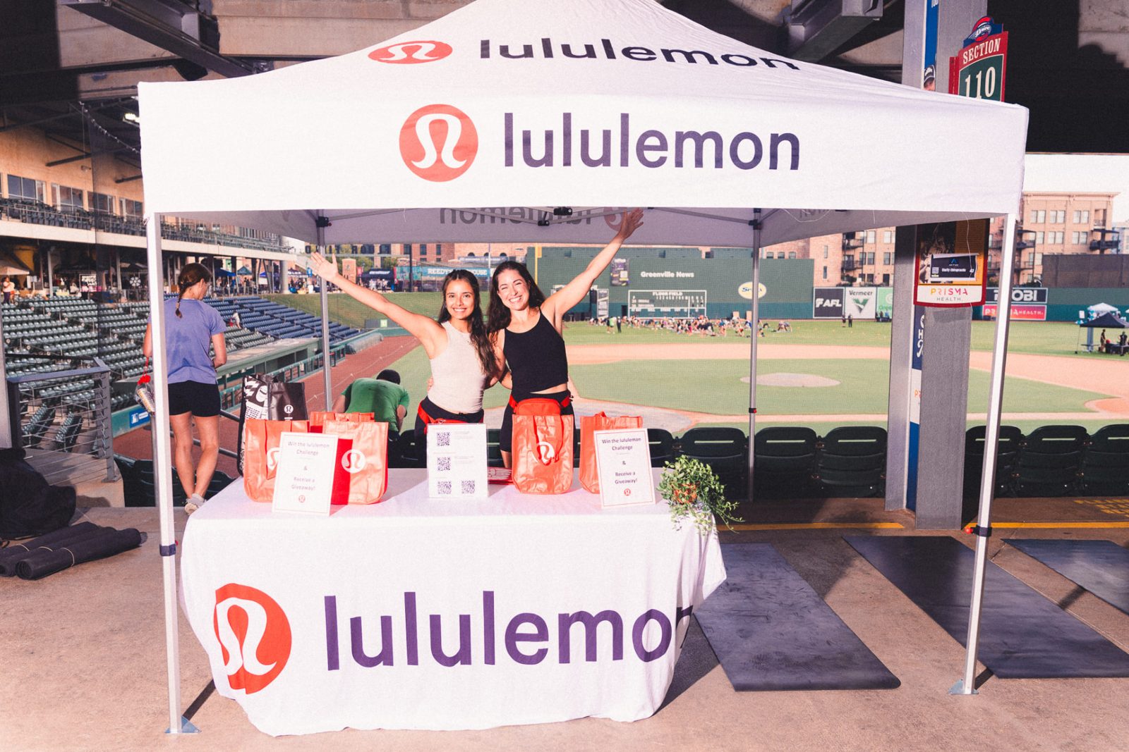 lululemon vendor booth at GVL FIT FEST